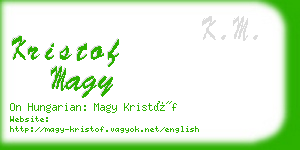 kristof magy business card